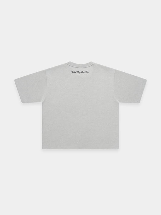 Signature Boxy Tee - Heather Grey