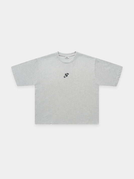 Signature Boxy Tee - Heather Grey